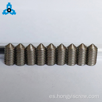 Punto de cono de tornillo de acero inoxidable DIN914HEX